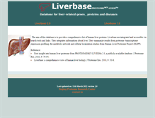 Tablet Screenshot of liverbase.hupo.org.cn